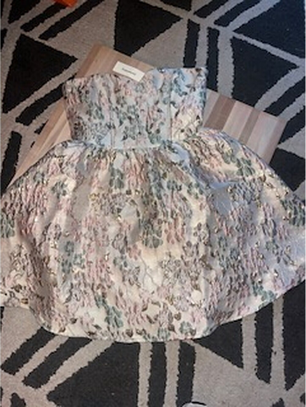 Floral Strapless Smocked Dress